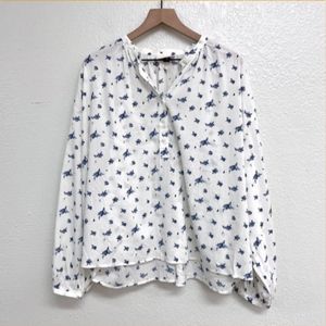Universal Thread White Floral Shirt